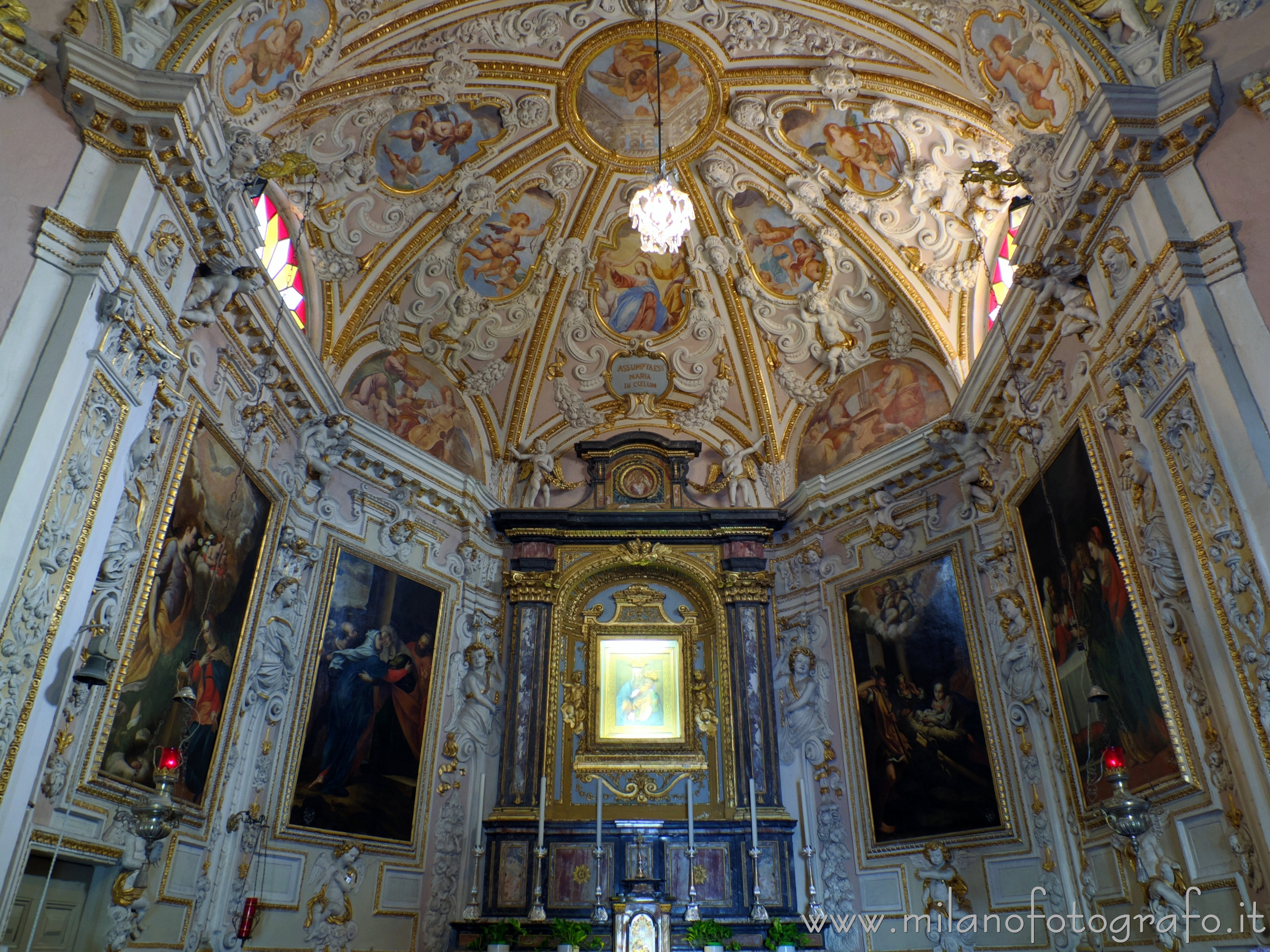 Mandello del Lario (Lecco, Italy) - Interior of the apse of the Sanctuary of the Blessed Virgin of the River